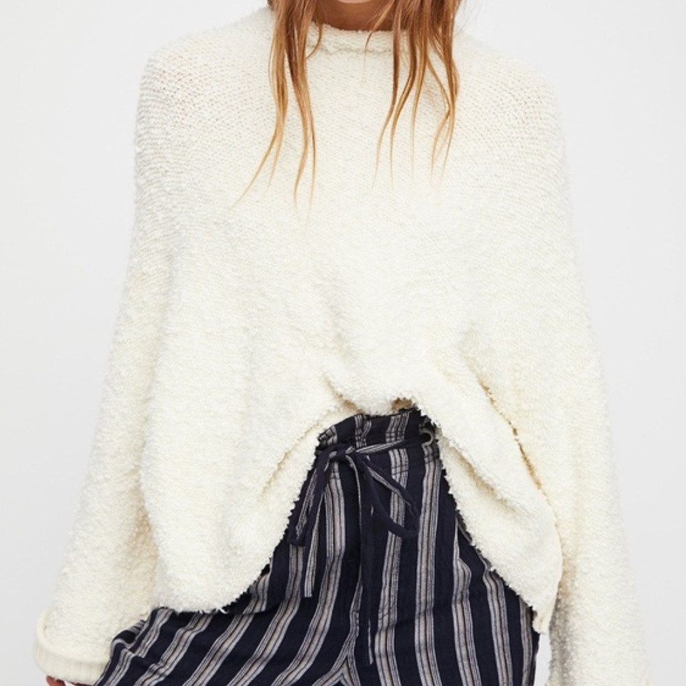 🆕️ Free People Cuddle Up Pullover Ivory - Picture 2 of 7